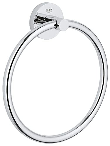 GROHE Essentials - Towel ring (material: metal, concealed fastening, for drilling or gluing), chrome, 40365001, small on sale
